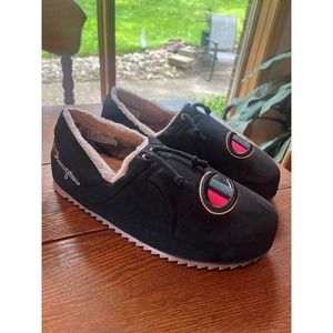 Mens Champion Slipper, Size 12, Black/Gum